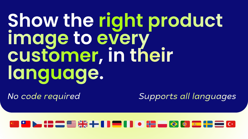 Show the right product image to every customer, in language