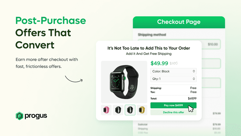 Post-purchase upsell offer shown after checkout with discount