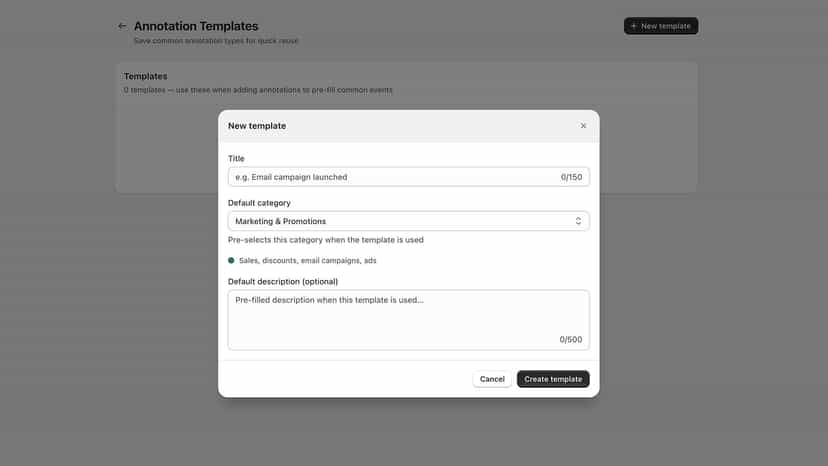 Create annotation templates to re-use for future notes