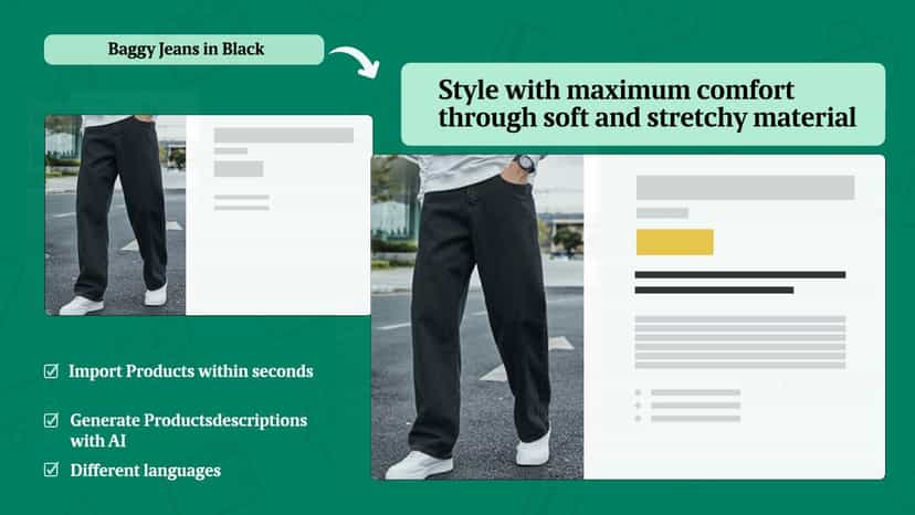 Generate unique product descriptions through AI