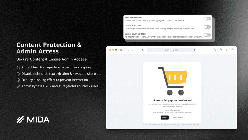 Content Protection & Admin Access