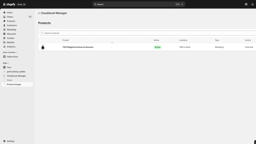 App product index page