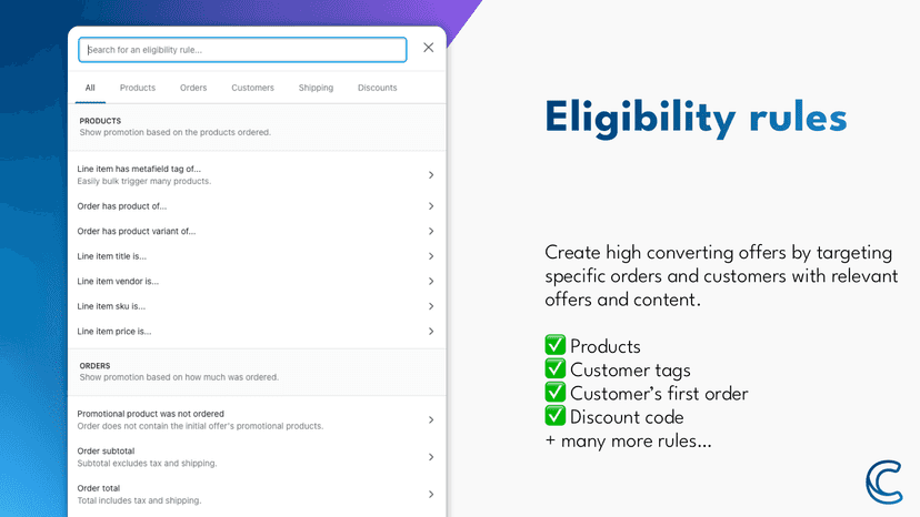 Eligibility rules