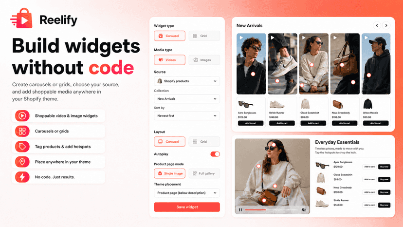 Build widgets without code