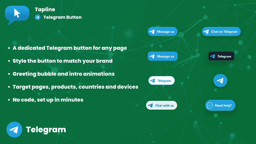Tapline Telegram button