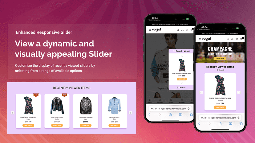 Dynamic design and visually appealing sliders