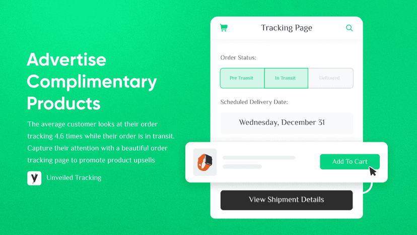 Increase upsell revenue through a branded order tracking page.