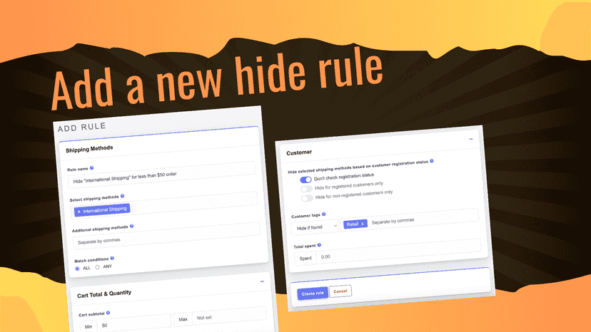 Hide shipping method based on customer tags