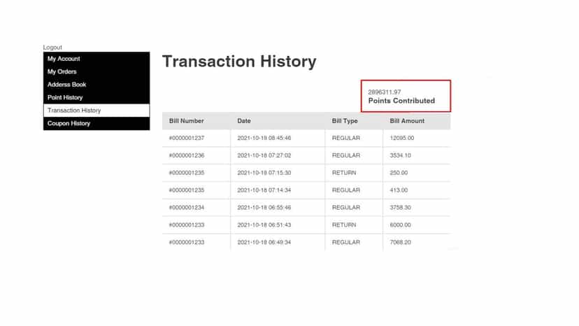 Transaction History