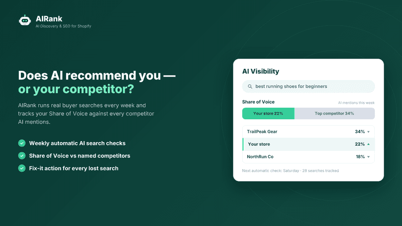AI Share of Voice: see if ChatGPT recommends you vs rivals