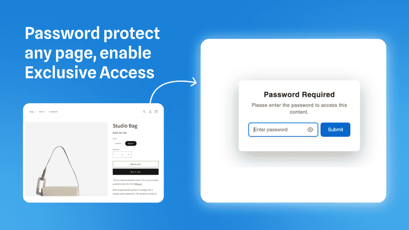 password protect lock page