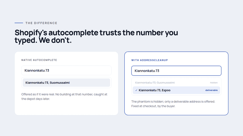 Native checkout autocomplete versus AddressCleanup