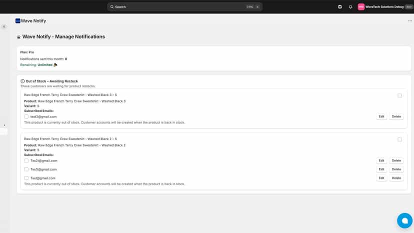 Notification Management
