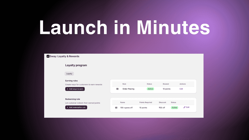 Launch in Miuntes