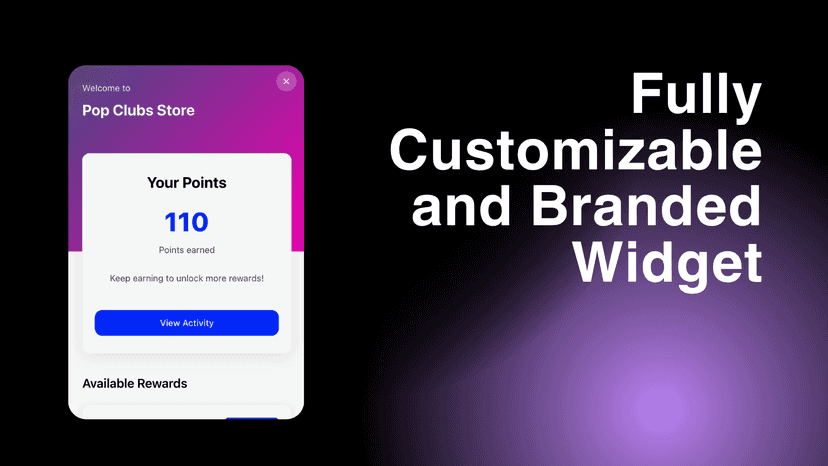 Customisable Branded Widget