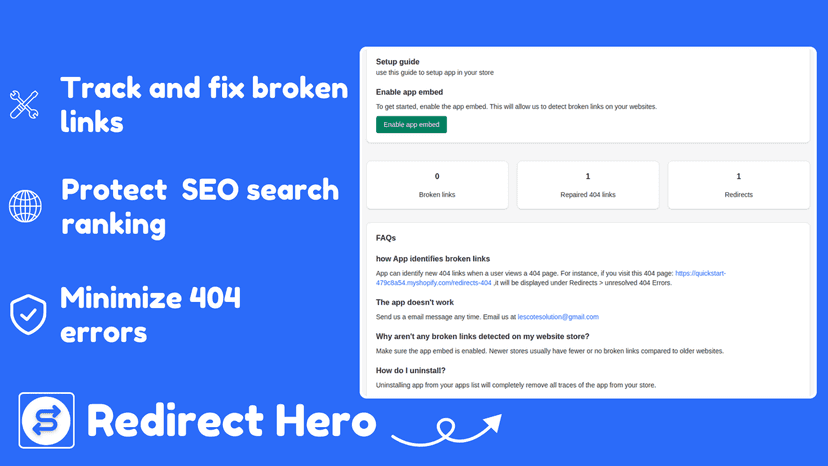 track and fix broken links