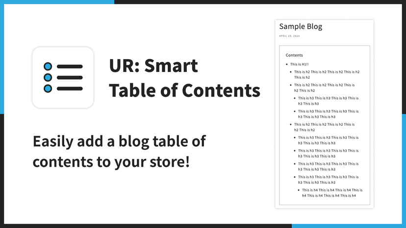 UR: Smart Table of Contents