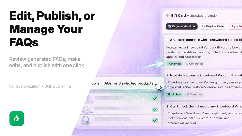 Generate FAQs or edition