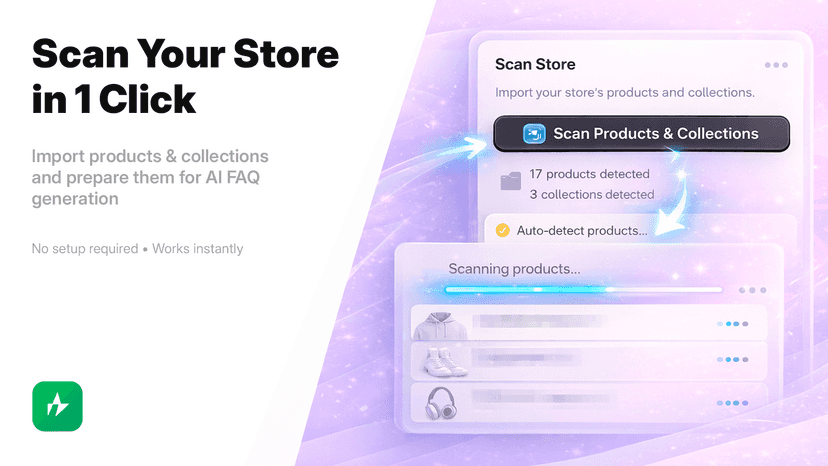 Import products & collections and prepare them for AI FAQ genera