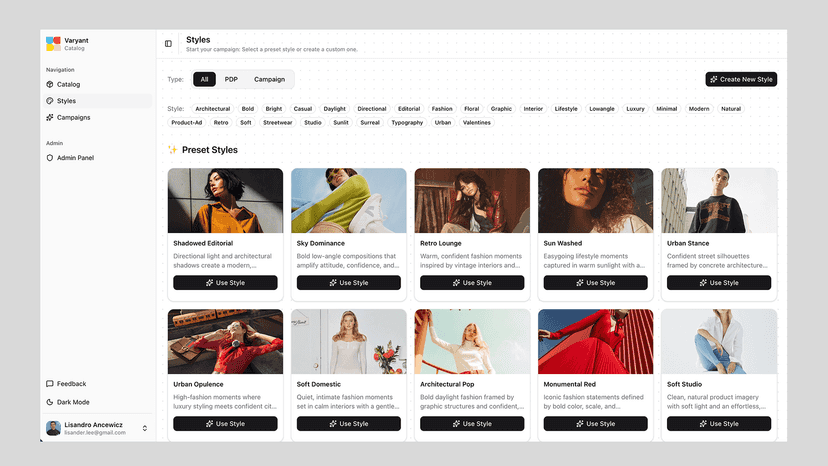 Style Selection