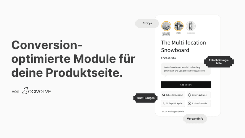 Produktseite mit Trustelementen
