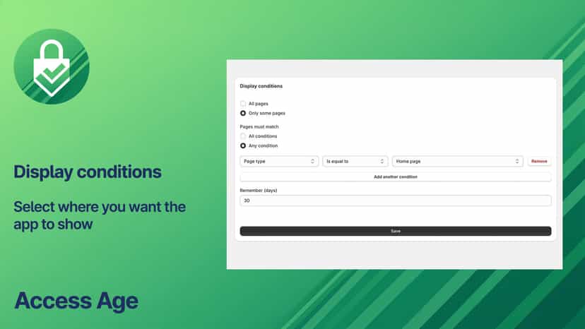 Customize where to show