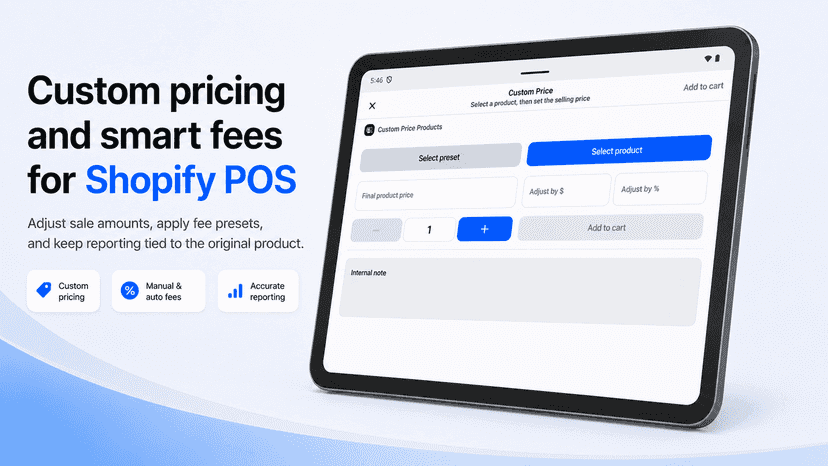 Custom product pricing pos