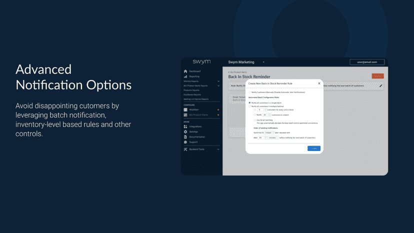 Advanced notification options