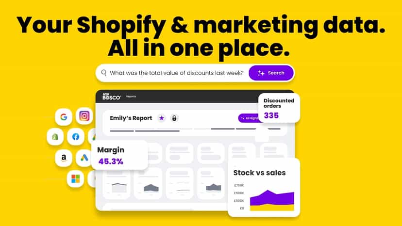 Unify your ecomm and marketing data in one place. .