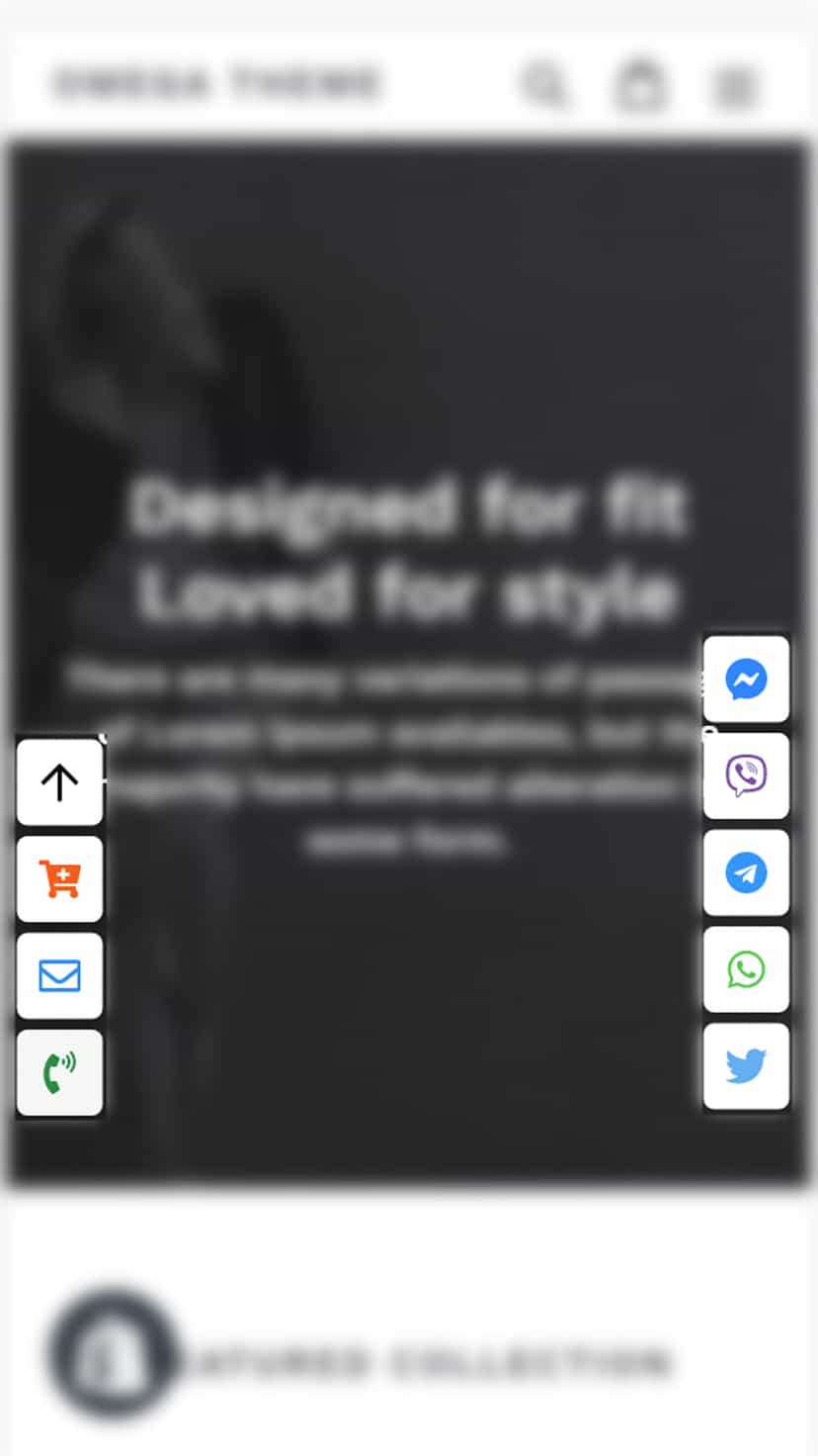 Floatify - CTA, Social Buttons: Demo on Mobile.
