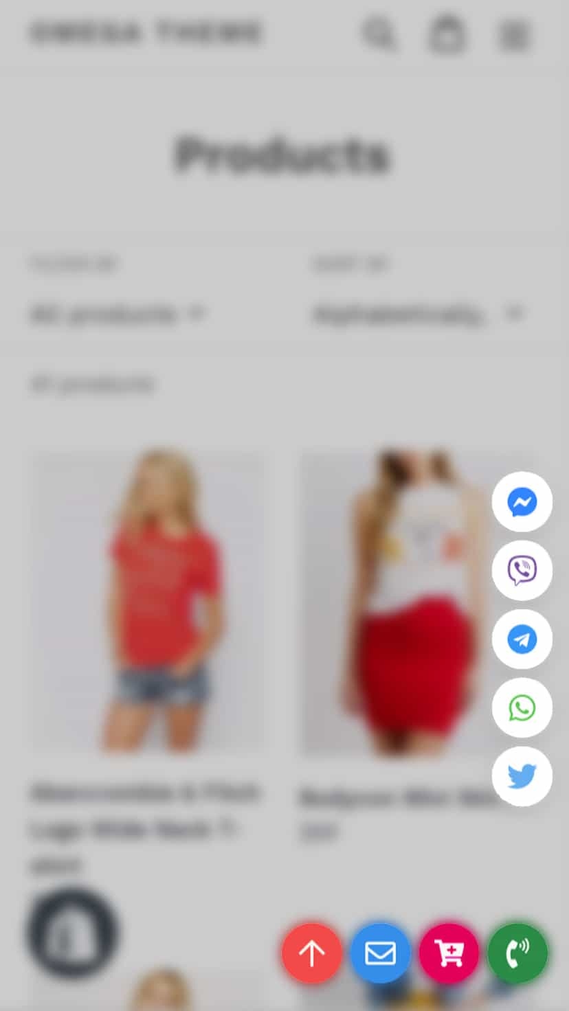 Floatify - CTA, Social Buttons: Demo on mobile.
