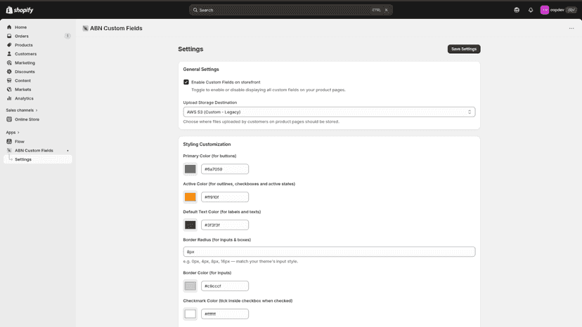 Assign custom fields to specific products or rules.