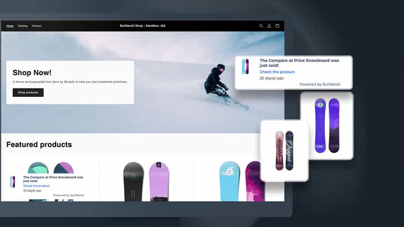 Social proof popups for sales, reviews, related offers