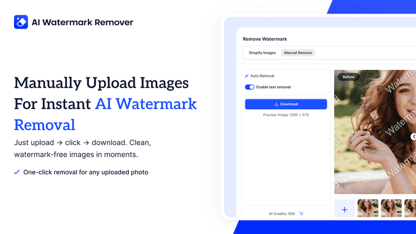 manual watermark removal