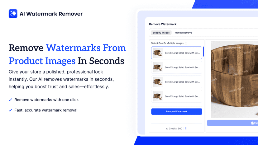 remove watermark from product images