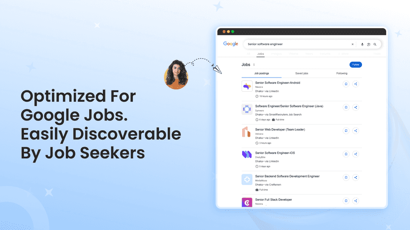 Optimized for Google Jobs. Easily Discoverable by Job Seekers