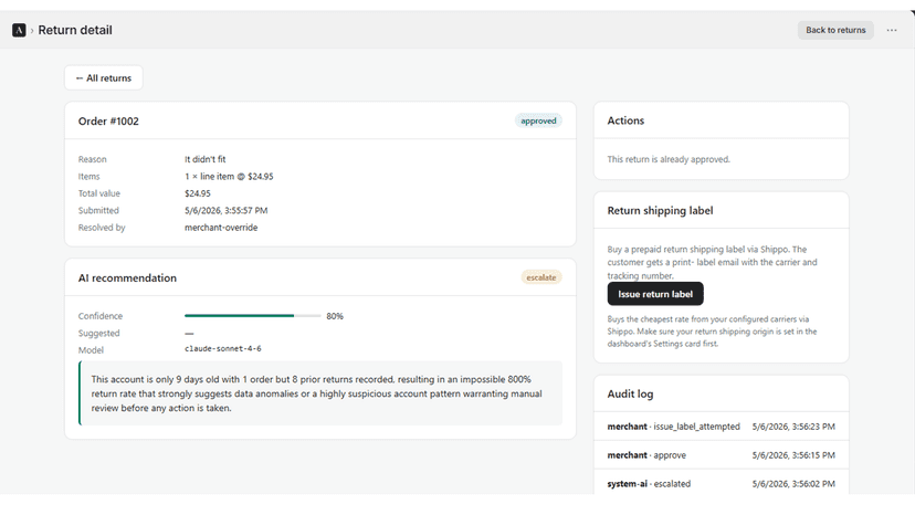 Catch fraud signals on every return with AI reasoning you audit
