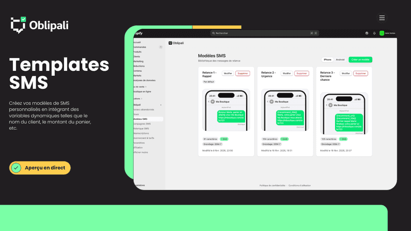 Templates sms