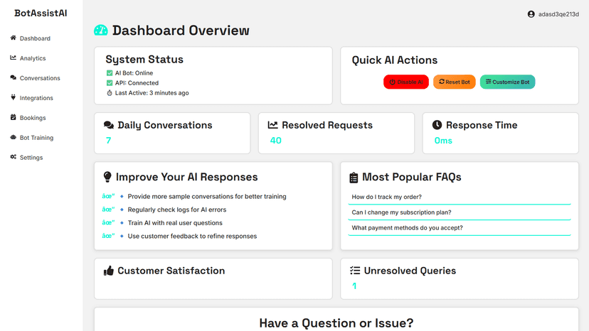 BotAssistAi Dashboard