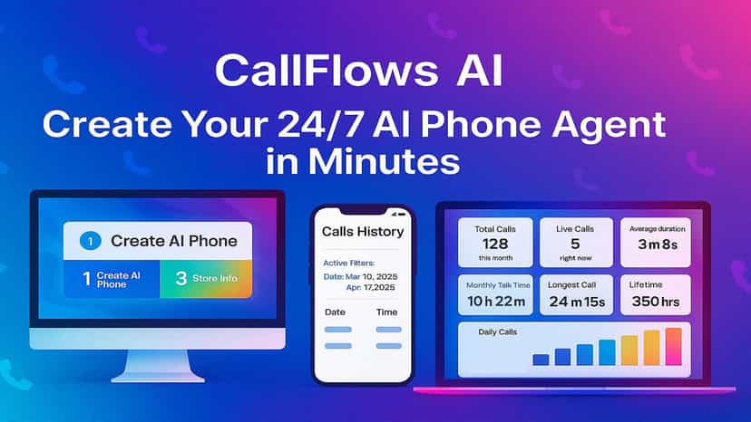 CallFlows AI: 24/7 AI phone agent setup & analytics