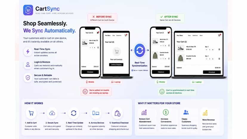 Shop Seamlessly We Sync Automatically