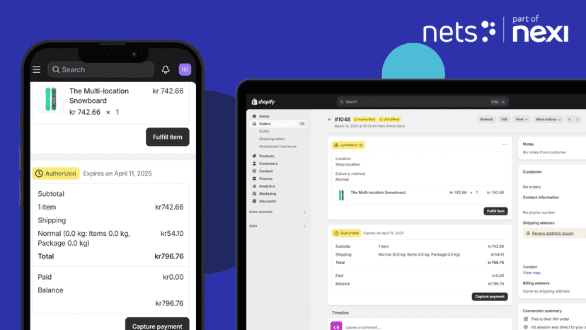 nexi | nets checkout admin panel