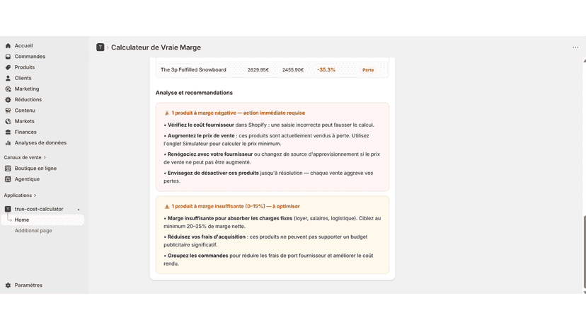 Recommandations automatiques pour optimiser la rentabilité