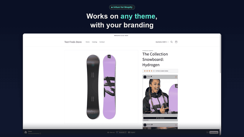 Reviews on any Shopify theme with custom branding
