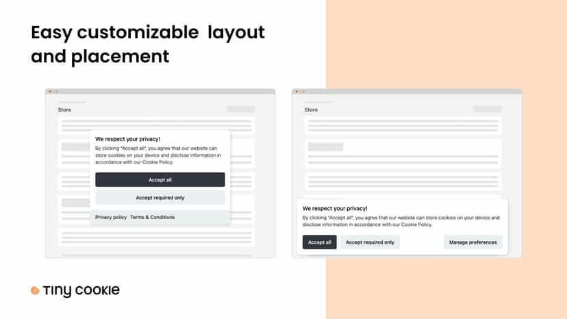 Easy customizable layout and placement