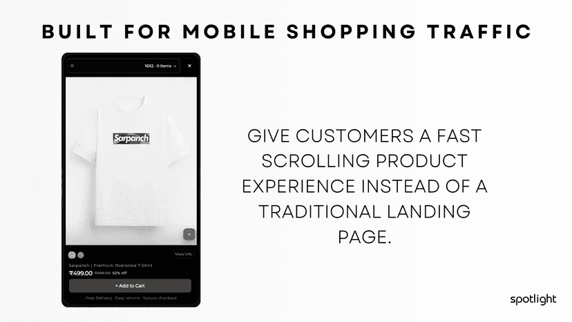 Scrolling product discovery