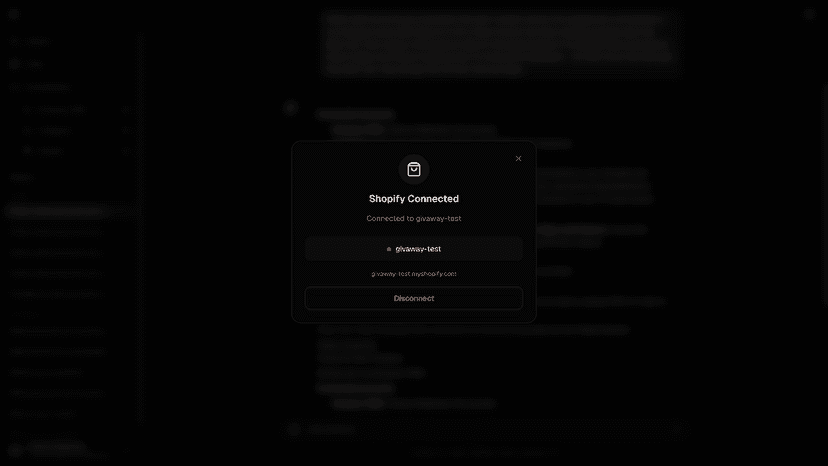 One-click Shopify store connection setup