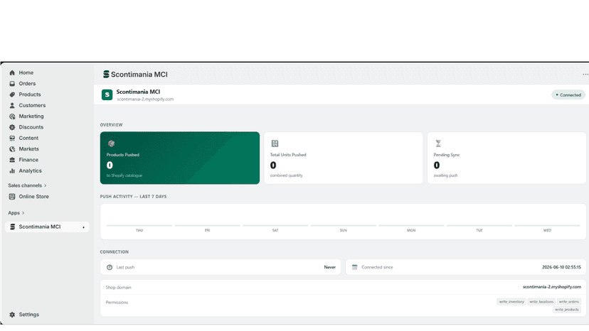 Shopify Admin App Dashboard