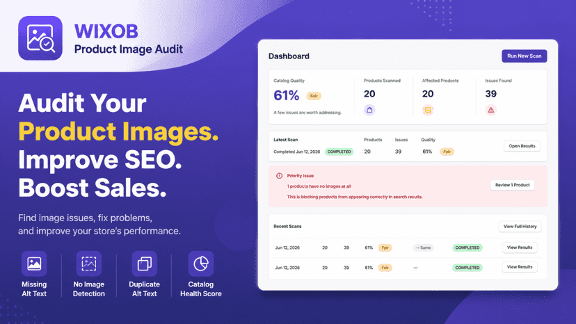 SEO Image Audit, Product Image Analysis, Catalog Optimization
