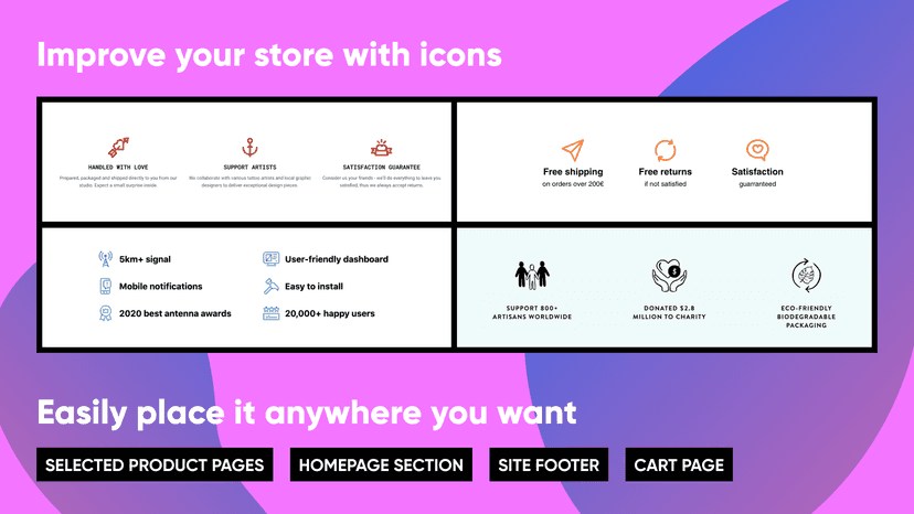 Guarantees & Features Icons